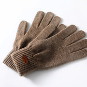 Pure cashmere knitted finger gloves, view 2 - MRSLM