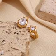 asymmetric water droplet star ring, view 7 - MRSLM
