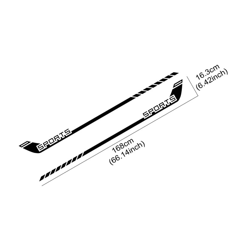 sport racing stripes car door decal, view 14 - MRSLM