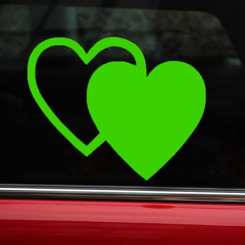 reflective love heart decals - MRSLM