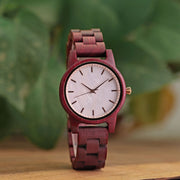 ladies wooden quartz watch, view 2 - MRSLM