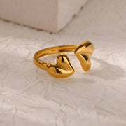 heart stainless steel adjustable ring, view 4 - MRSLM