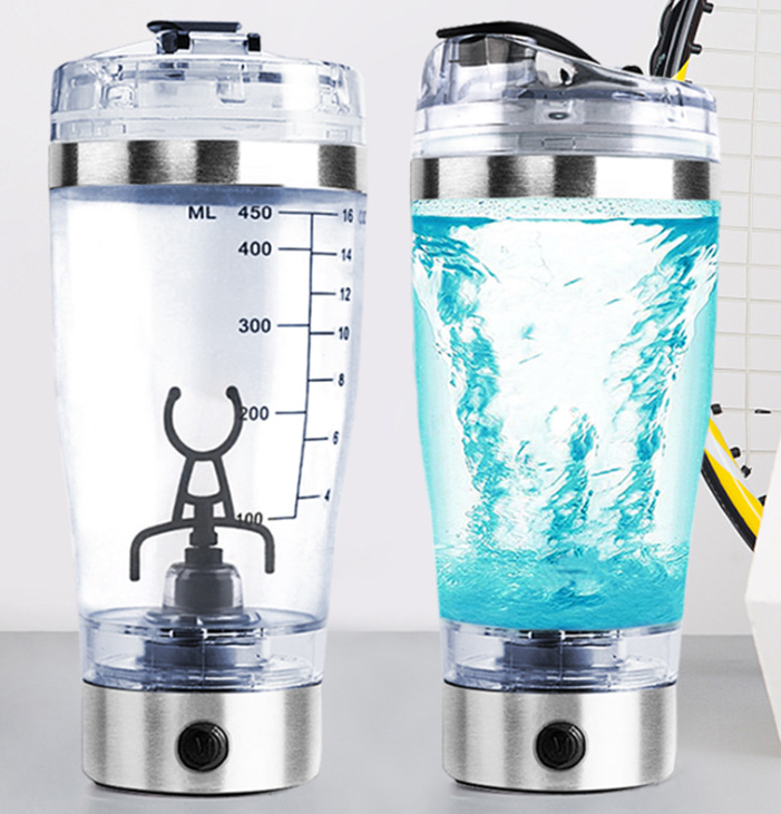 electric USB rechargeable protein shaker cup, view 8 - MRSLM
