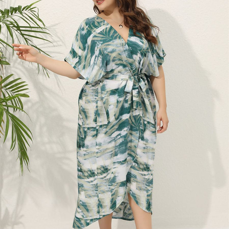 Women's bohemian print shirt dress, view 3 - MRSLM