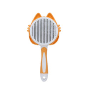 self-cleaning pet grooming brush, view 3 - MRSLM