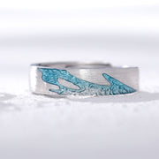 sterling silver star sea couple ring, view 3 - MRSLM