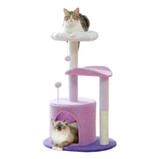 small purple flower cat tree with condo - MRSLM