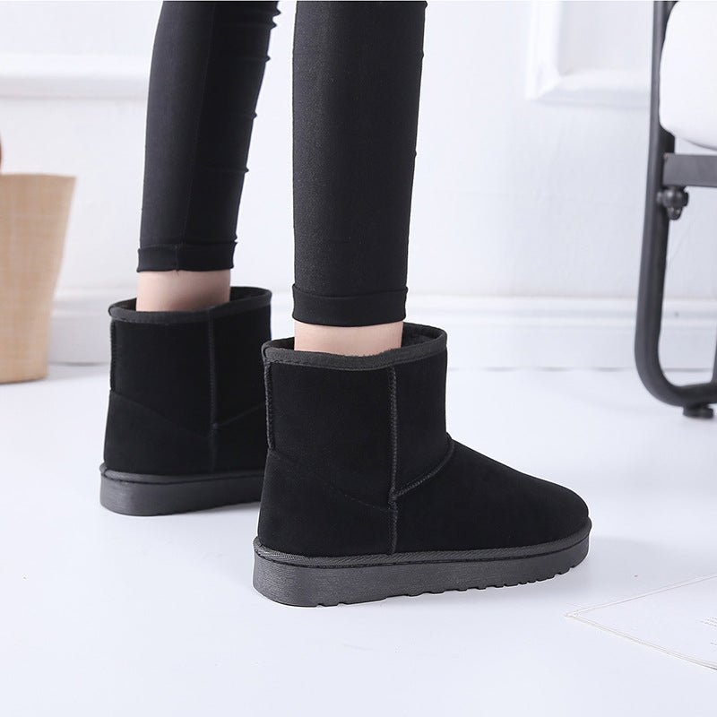 Women's faux fur lined suede snow boots, view 4 - MRSLM