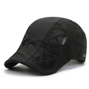 breathable mesh summer beret cap, view 3 - MRSLM