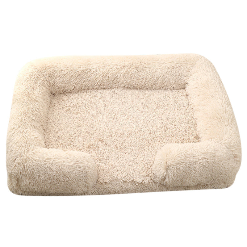 cozy winter plush dog bed, view 4 - MRSLM