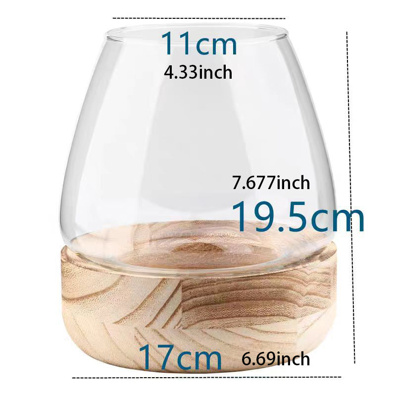 round glass desktop fish tank, view 4 - MRSLM
