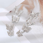 butterfly drop earrings, view 3 - MRSLM