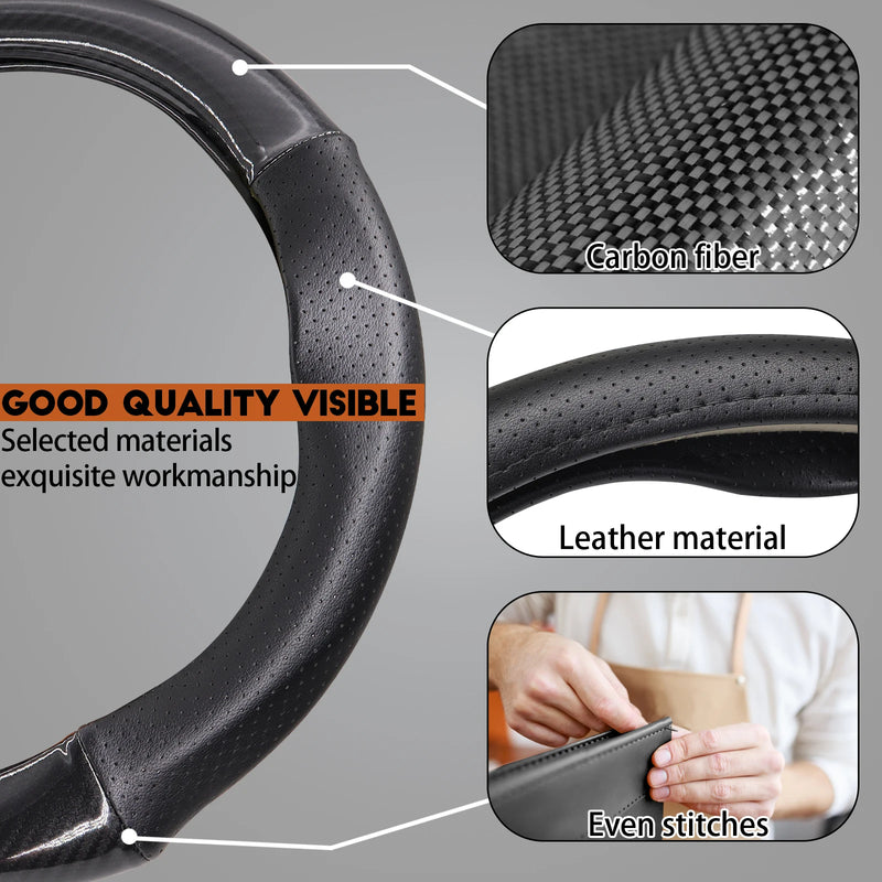 universal 37-38cm car steering wheel cover, view 4 - MRSLM