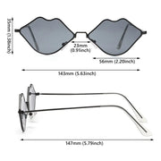 red lips cat eye sunglasses, view 14 - MRSLM