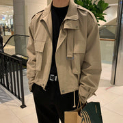 vintage lapel overalls jacket khaki - MRSLM