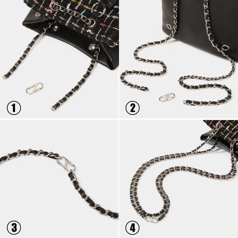 wool chain backpack, view 5 - MRSLM