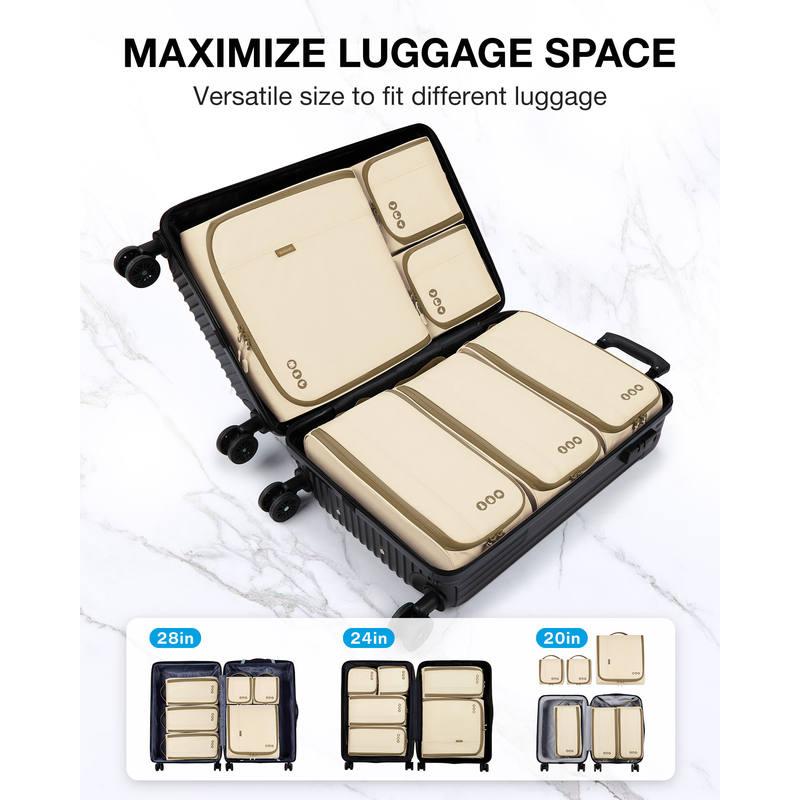 6-piece travel organizer storage bags, view 3 - MRSLM