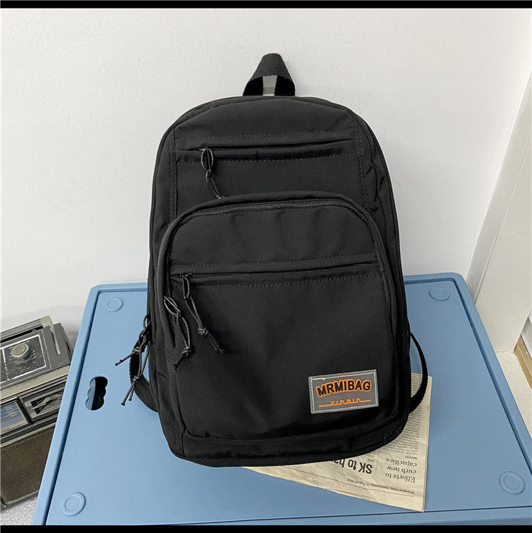 women's multi-layer nylon school backpack, view 4 - MRSLM