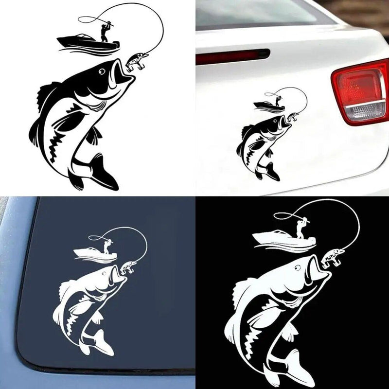 reflective fisherman car decal, view 9 - MRSLM
