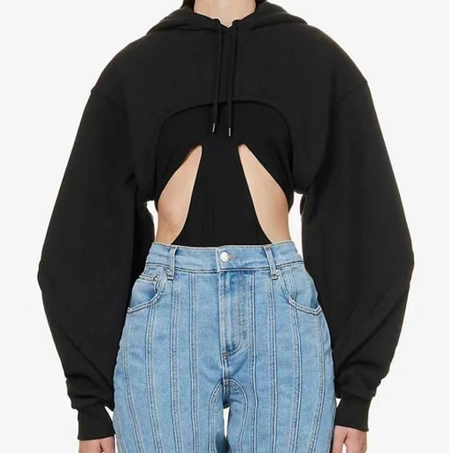 hooded open sleeve sweatshirt - MRSLM