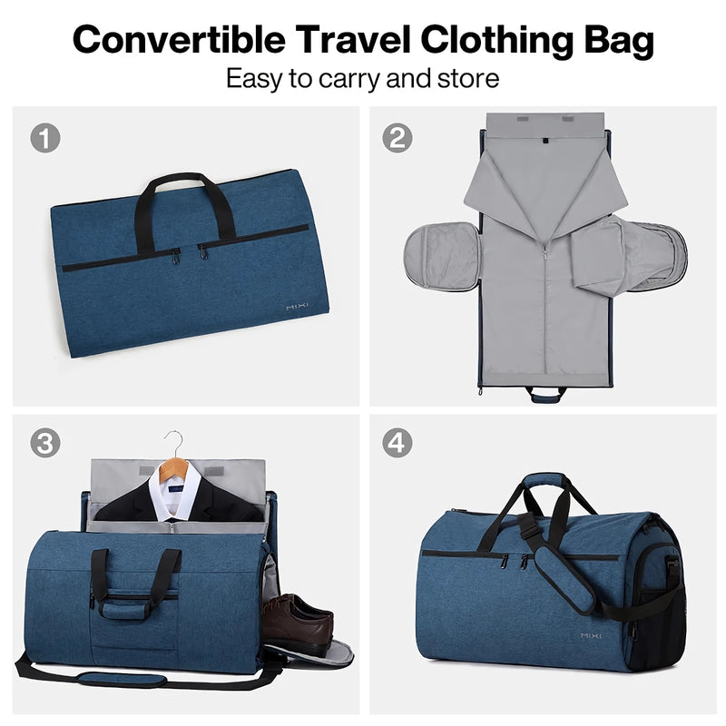convertible garment duffel bag with shoe pouch, view 7 - MRSLM