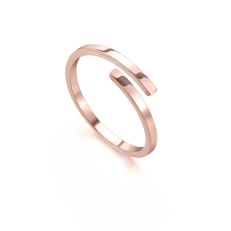 glossy plain steel ring - MRSLM