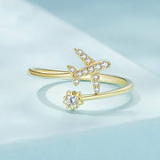 s925 silver sailing open ring, view 4 - MRSLM