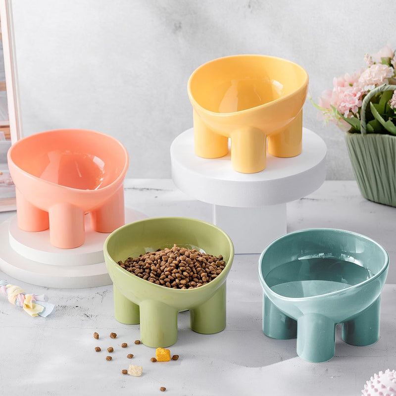 elevated high foot pet bowl, view 8 - MRSLM