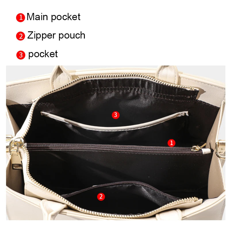 crocodile pattern cowhide handbag, view 6 - MRSLM