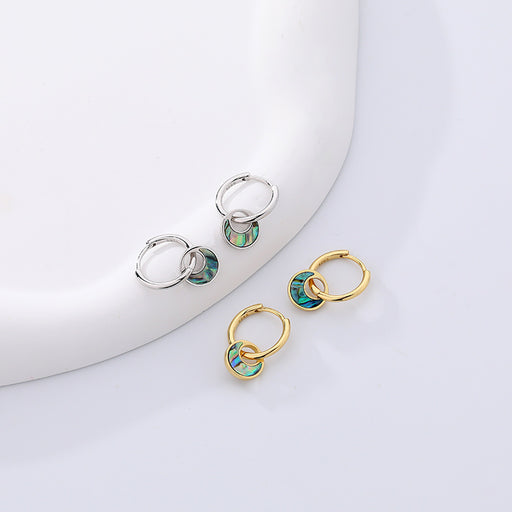 925 sterling silver abalone shell earrings - MRSLM