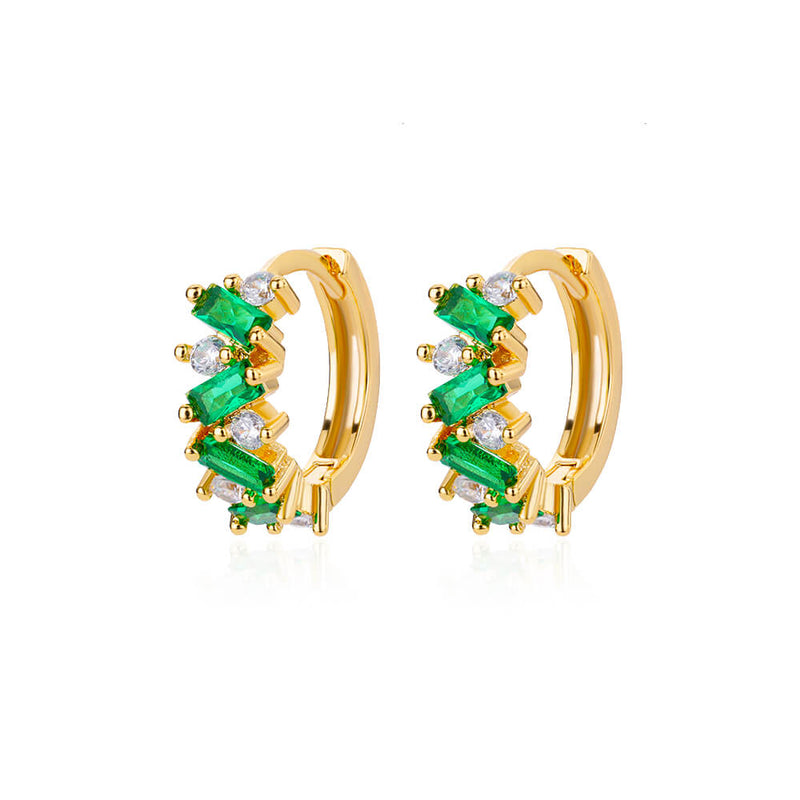 blue zircon hoop earrings, view 3 - MRSLM
