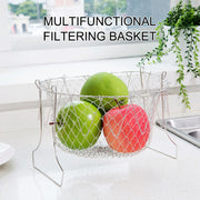 foldable stainless steel fryer basket, view 5 - MRSLM