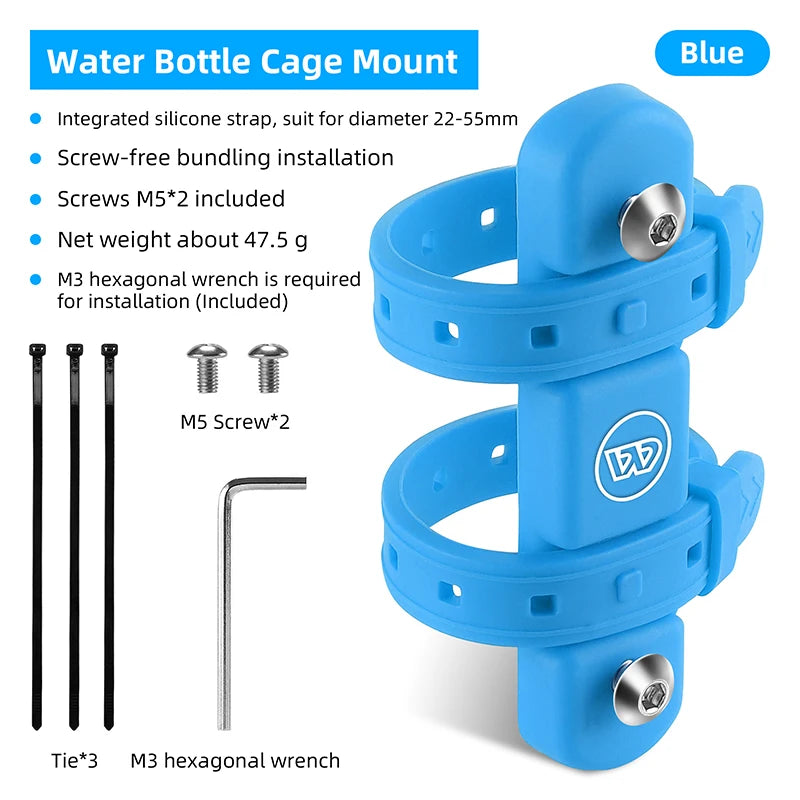 Adjustable bicycle water bottle holder, view 3 - MRSLM