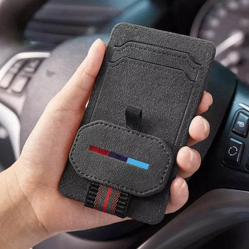 suede leather car sunglasses holder - MRSLM