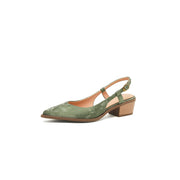 Slingback leather pumps, view 2 - MRSLM