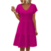women's pleated layered dress, view 13 - MRSLM