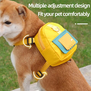 waterproof dog backpack with harness and collar, view 6 - MRSLM