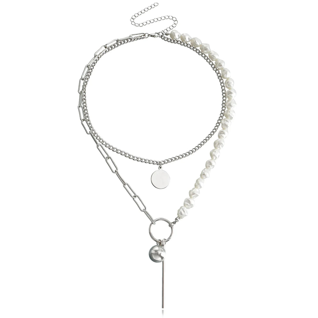 Trendy Cross Heart Pendant Necklace for Women – Elegant Sweater Accessory