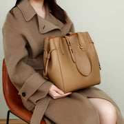 genuine leather large capacity shoulder bag, view 10 - MRSLM