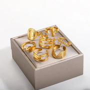 Stainless steel minimalist rings, view 18 - MRSLM