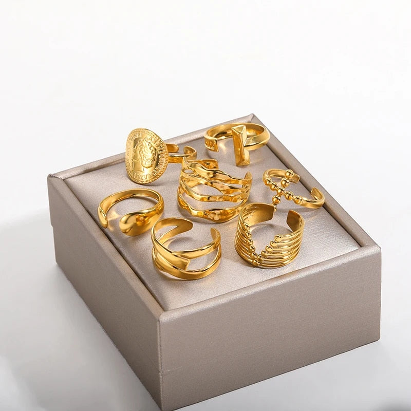 Stainless steel minimalist rings, view 18 - MRSLM