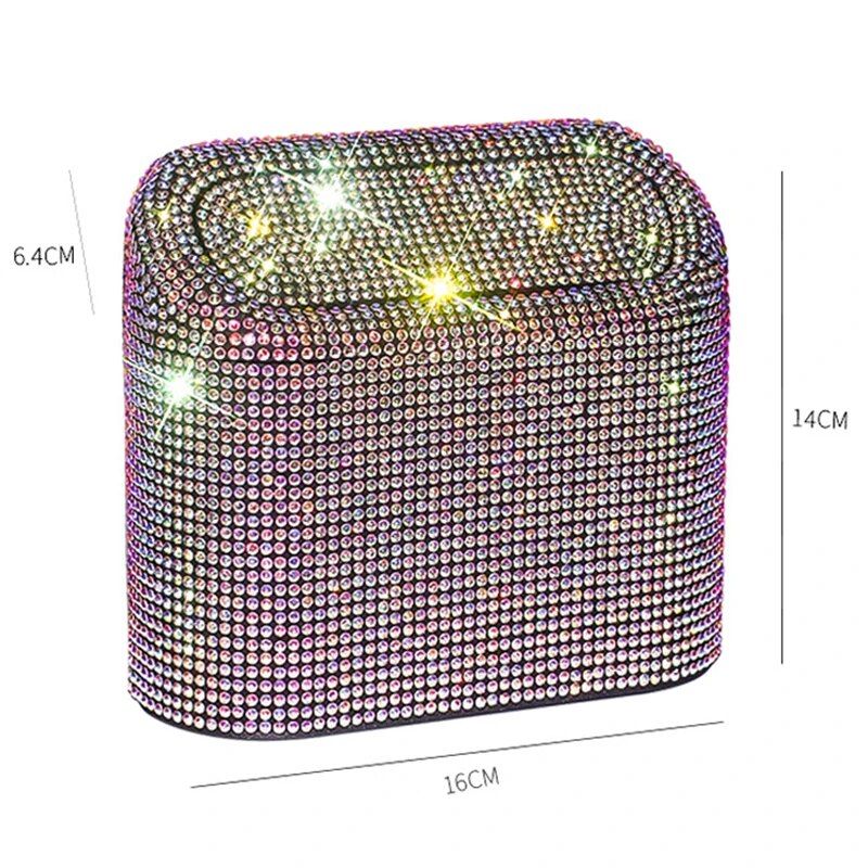 rhinestone car trash bin, view 15 - MRSLM