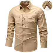 men's workwear long sleeve shirt, view 5 - MRSLM