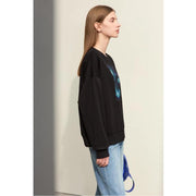 Women's abstract print loose sweatshirt, view 19 - MRSLM