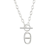 S925 silver pig nose necklace, view 4 - MRSLM