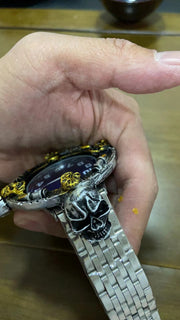 resin skull strap electronic watch, view 4 - MRSLM