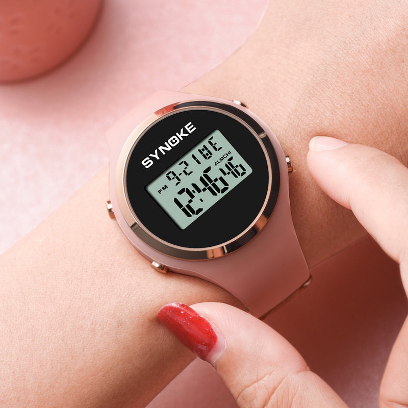 Electronic silicone band watch for students, view 4 - MRSLM