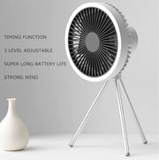 rechargeable camping fan with LED light, view 11 - MRSLM