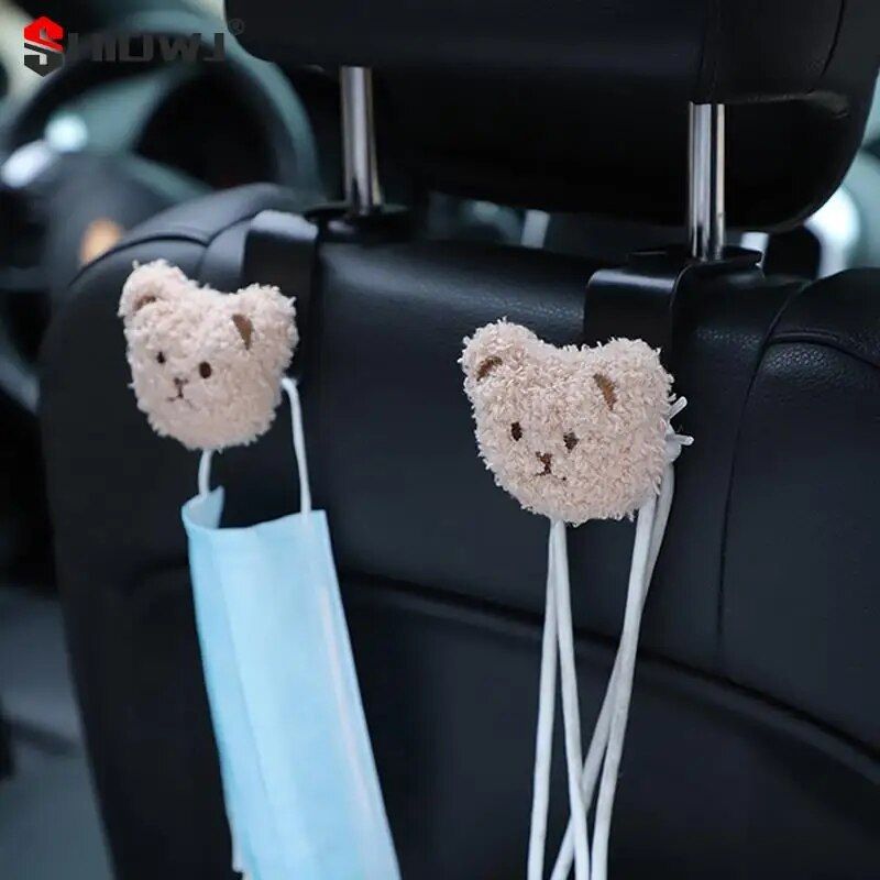 Plush bear car seat back hook, view 8 - MRSLM