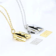 love letter envelope necklace, view 6 - MRSLM